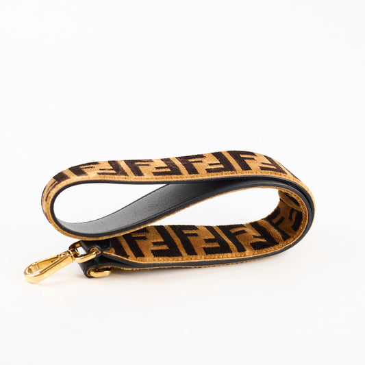 Fendi FF jacquard strap velvet browm - photo 2