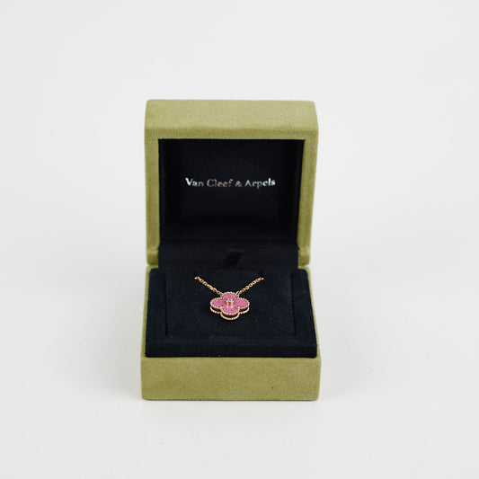 Hold for Rosie Van Cleef & Arpels Vintage Alhambra Rhodonite Holiday 2021 Diamond Necklace - photo 2