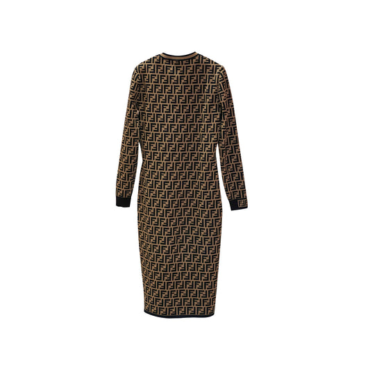 Fendi Long Monogram Knit Dress (Size 42) - photo 2