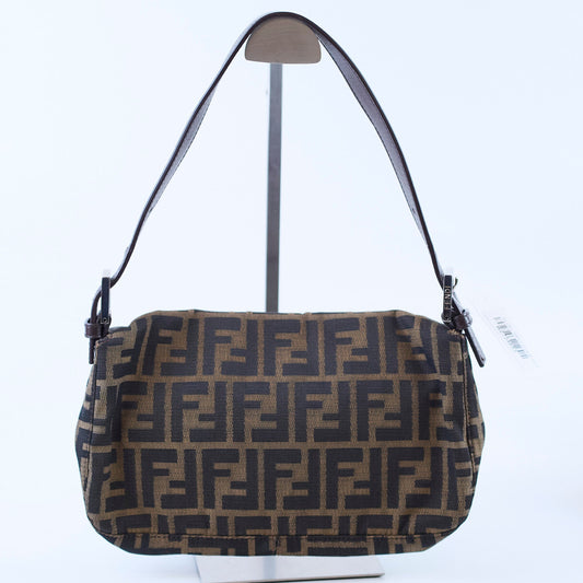 Fendi Baguette Zucca Canvas Leather Shoulder - photo 2