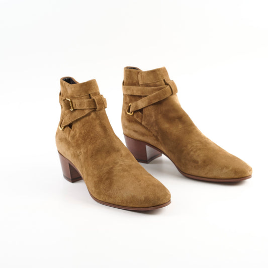 Saint Laurent Brown Suede Ankle Boots Size 39.5 - photo 2