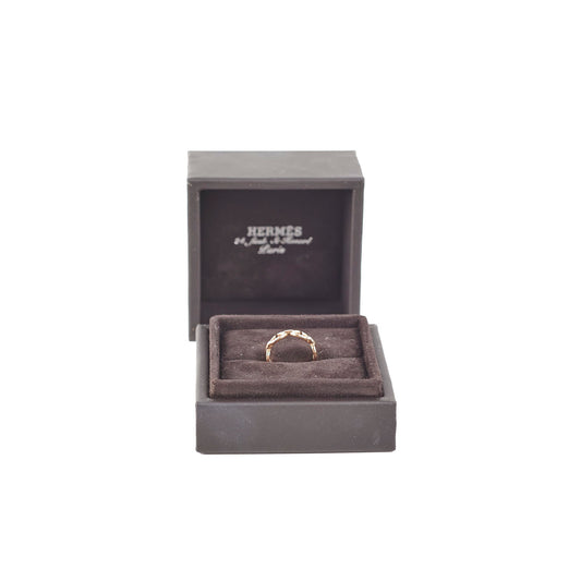 Hermes Chain D'ancre Echainee Ring 18k Rose Gold Size 48 - photo 2