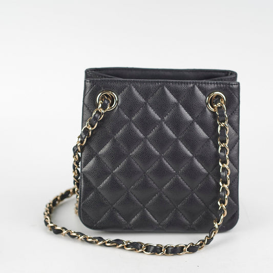 Chanel 22S Mini Bucket Bag Caviar Black Microchip 2023 - photo 2