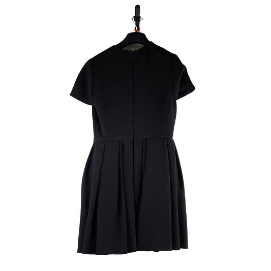 Christina Dior Short Pleated Dress Size 38 Black - photo 2