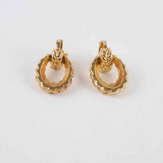 Christian Dior Vintage Rope Knotted Clip On Earrings - photo 2