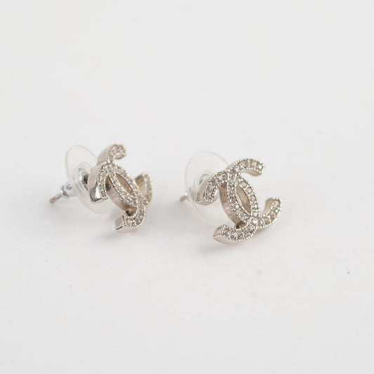 Chanel CC Crystal Earrings Costume Jewellery - photo 2