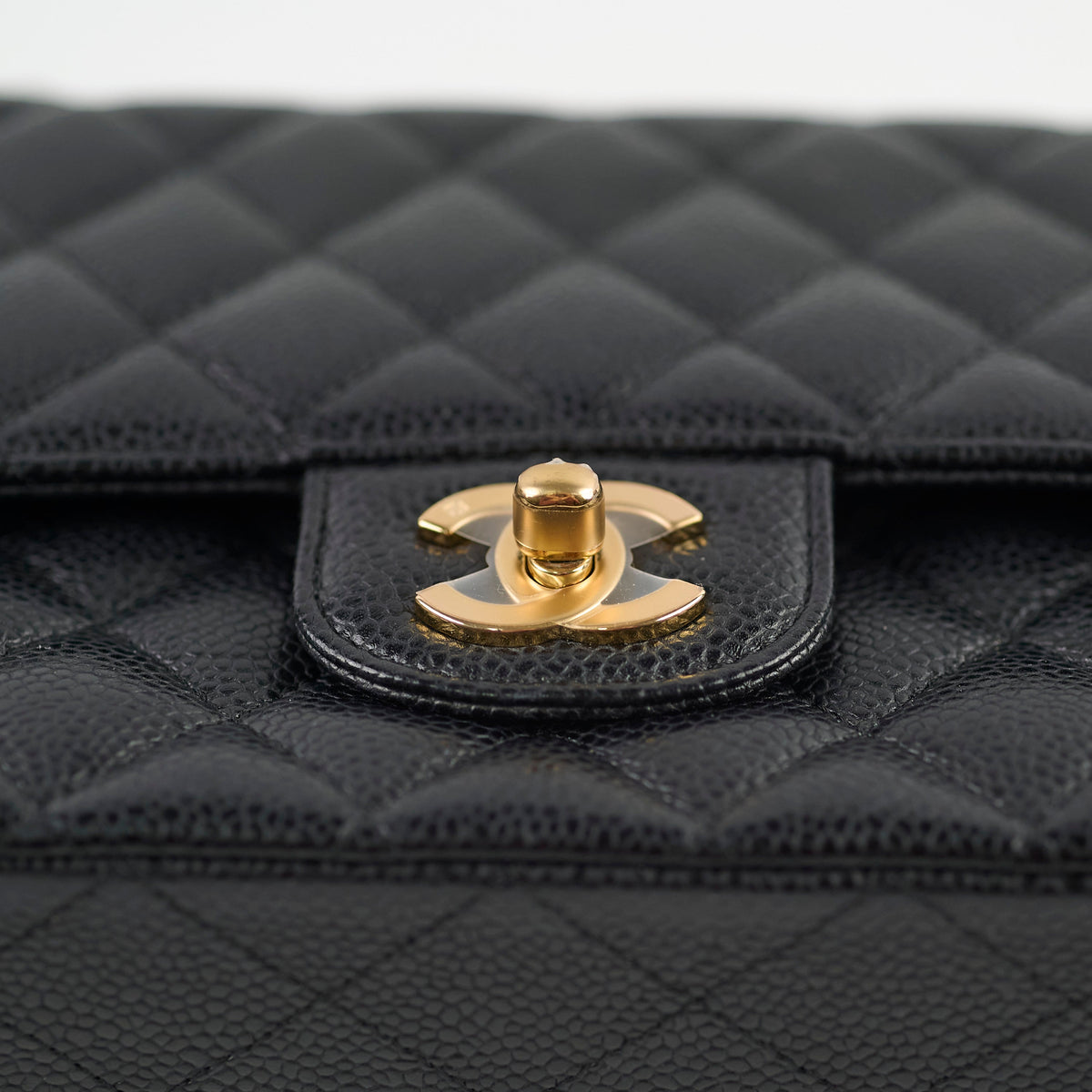 Chanel Medium/Large Caviar 24k Double Classic Flap Black - photo 15