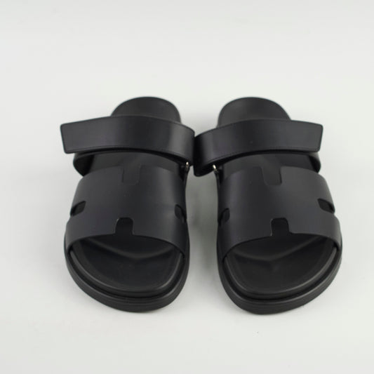 Hermes Men's Chypre Sandals Noir Size 42 - photo 2