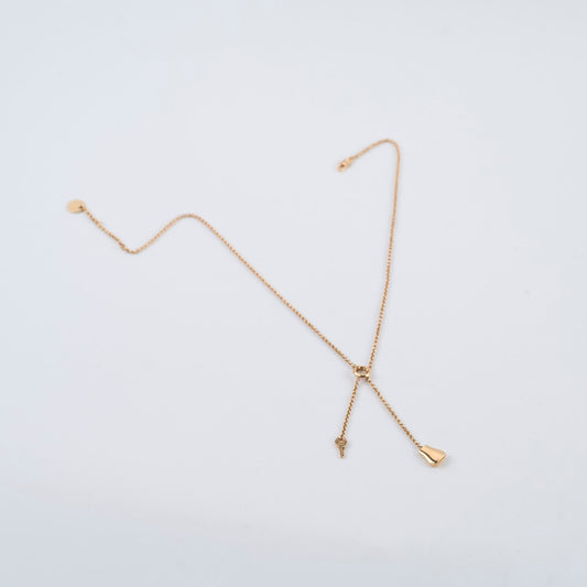 Hermes Kelly Clochette 18K Rose Gold Necklace Small Model - photo 2