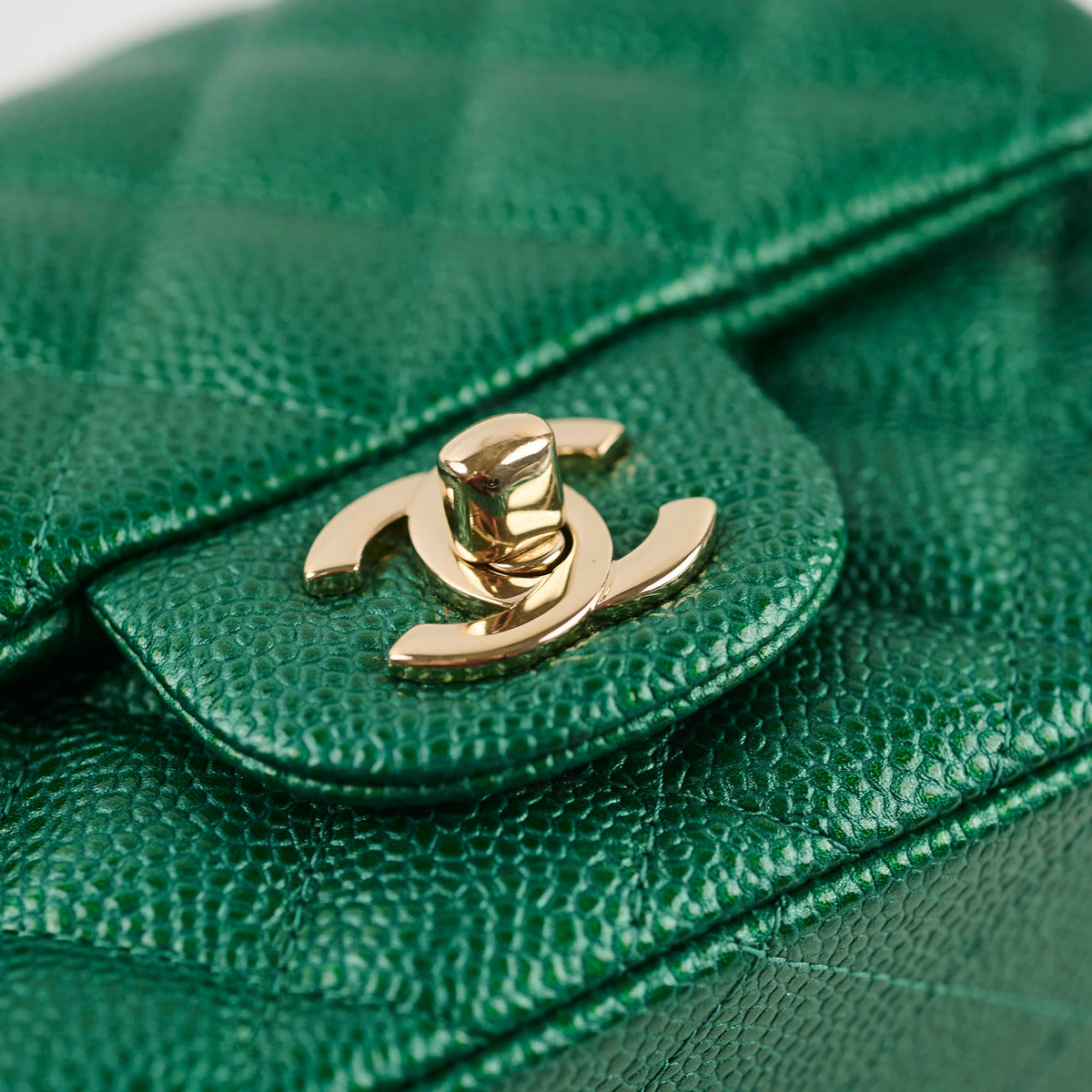 Chanel Mini Square Caviar 18S Iridescent Green - photo 16