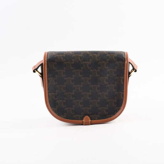 Celine Triomphe Medium Folco Crossbody Tan Brown - photo 2