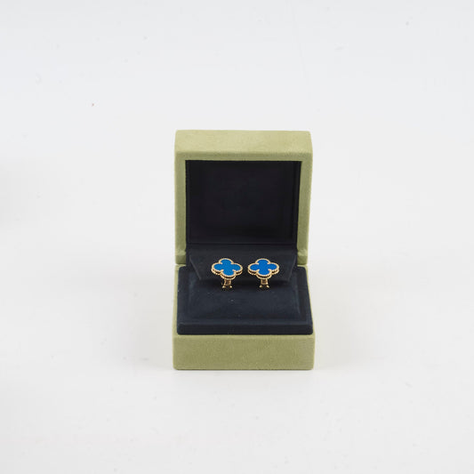 Van Cleef & Arpels Vintage Alhambra Earrings Blue Agate 2024 - photo 2