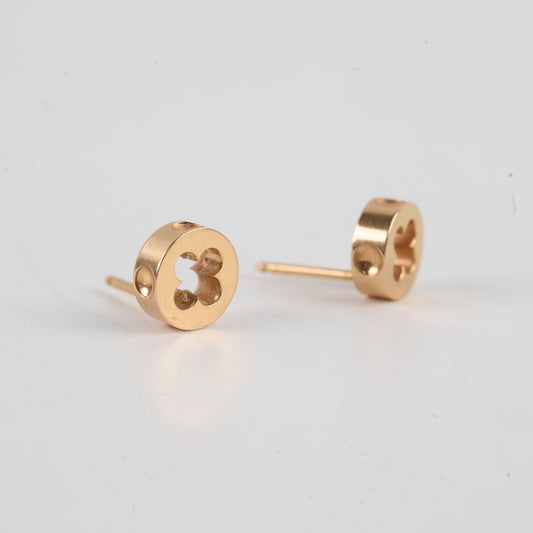 Louis Vuitton Fleur Stud Earrings Pink Gold - photo 2