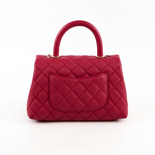 Chanel Coco Handle Small Caviar Raspberry Red/Pink (30 Series) - photo 2