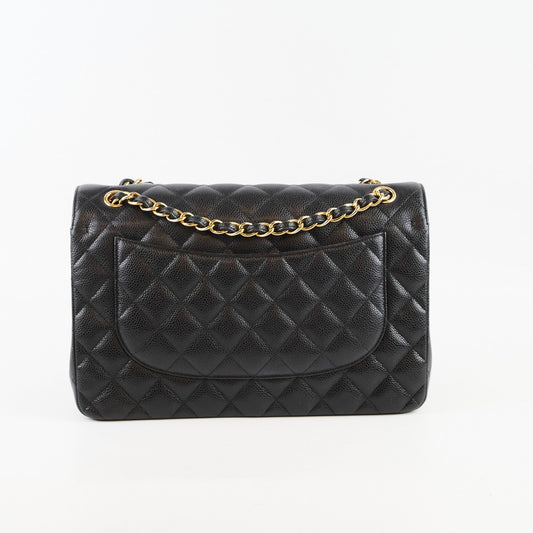 Chanel Jumbo Classic Double Flap Caviar Black - Series 22 - photo 2
