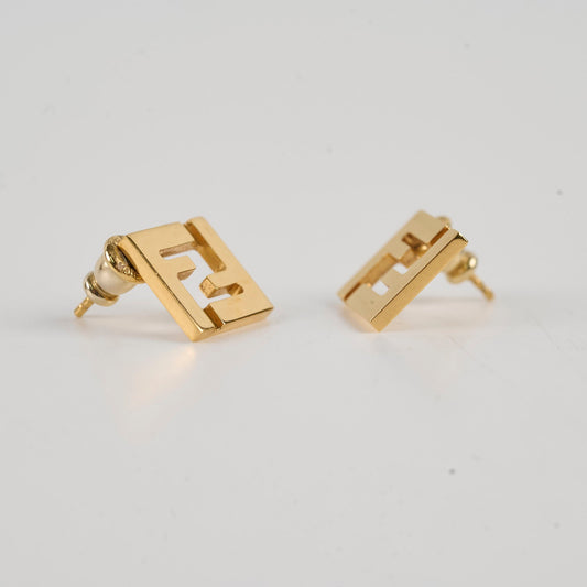 Fendi FF Gold Stud Fashion Earrings - photo 2