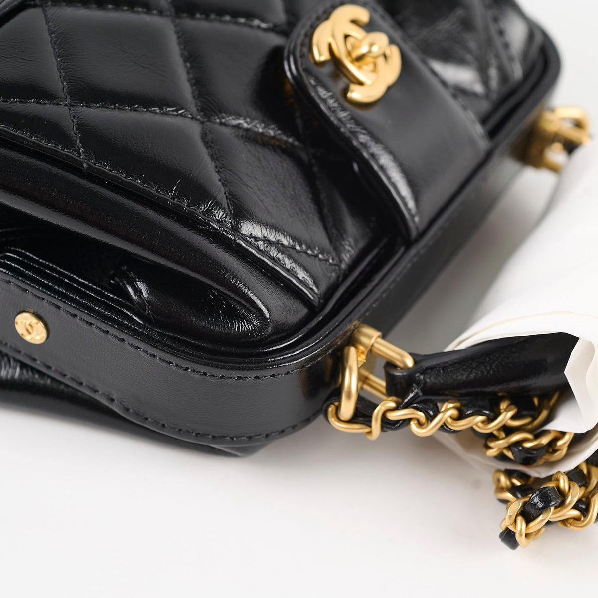 Chanel Black Quilted Lambskin Black - photo 12