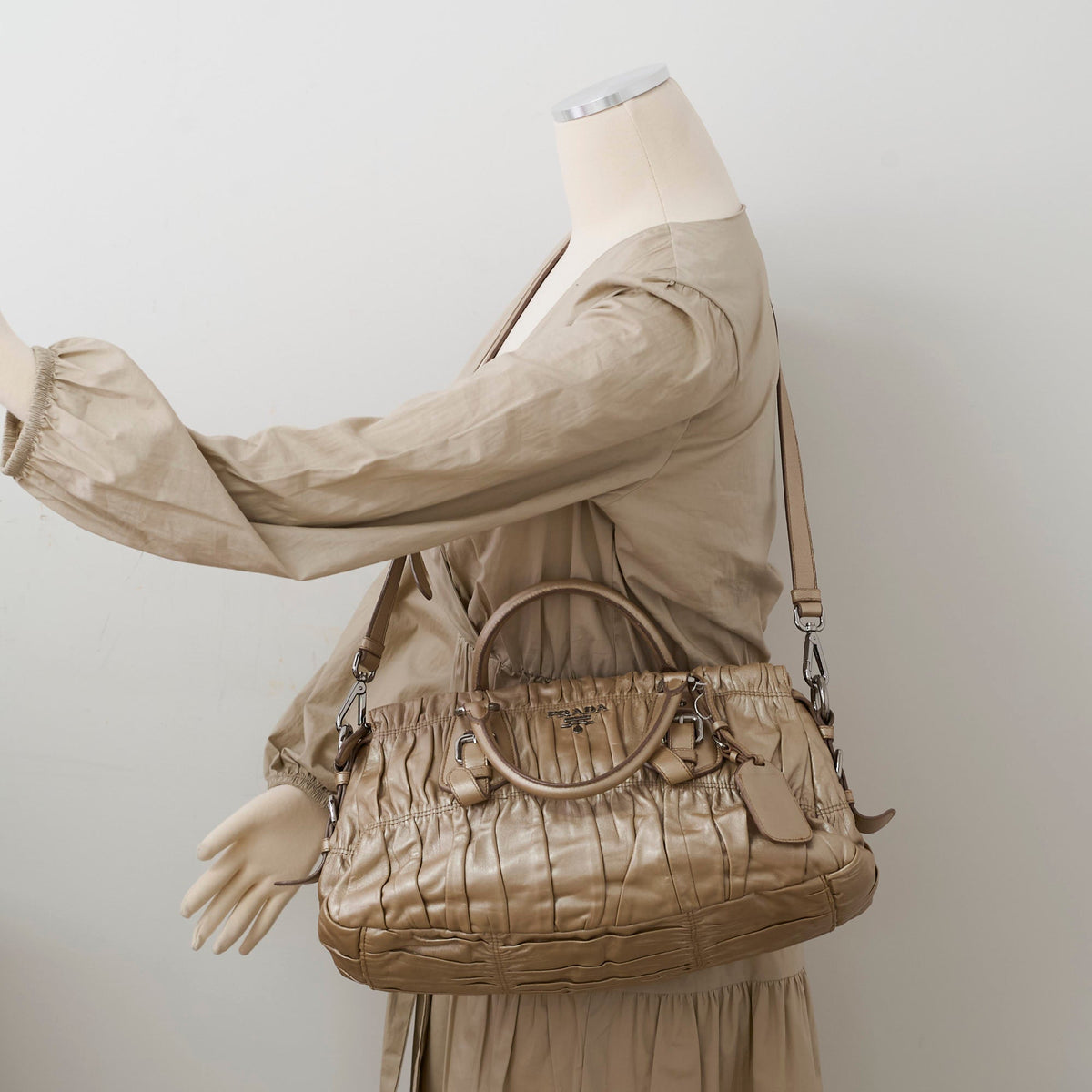 Prada Metallic Shoulder Bag Gold - photo 9