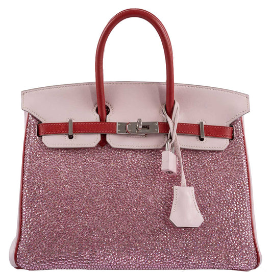 Vintage Hermes Birkin 25 ‘Pink Princess’ HSS Rose Dragee & Rouge Tomate Swift with Palladium Hardware - image 2