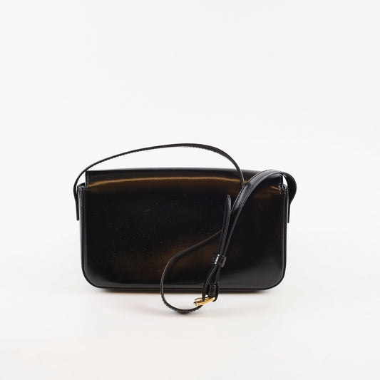 Celine Triomphe Shoulder Bag Leather Black - photo 2