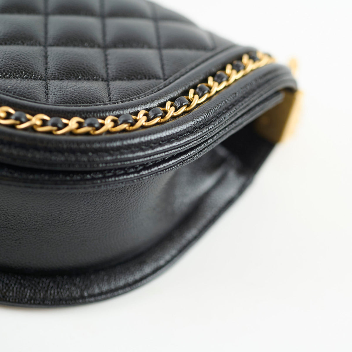 Chanel Half Moon Boy Bag Shiny Caviar Black (microchip) - photo 12