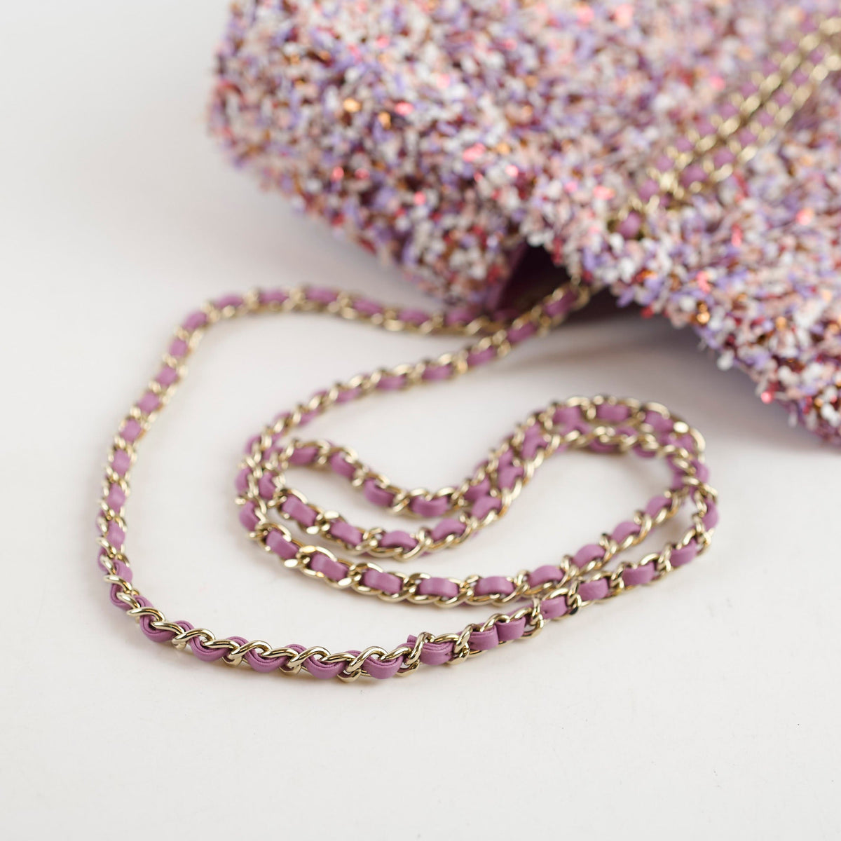 Chanel Mini Sequin Flap Pink/Lavender/White - 2026 Spring Collection - photo 13