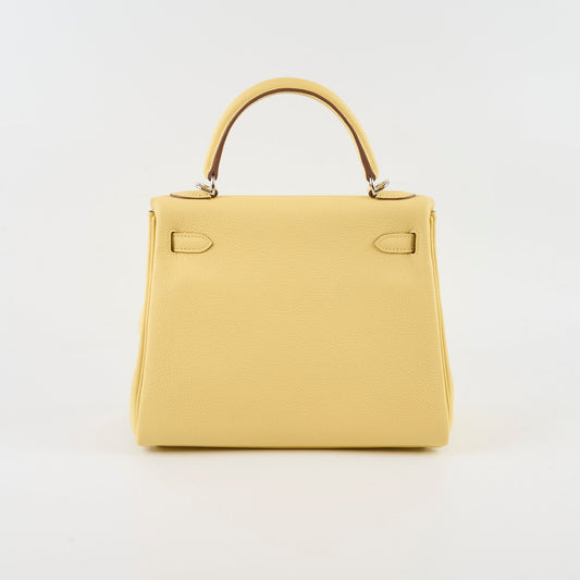 Hermes Kelly 25 Jaune Poussin Togo K Stamp - photo 2