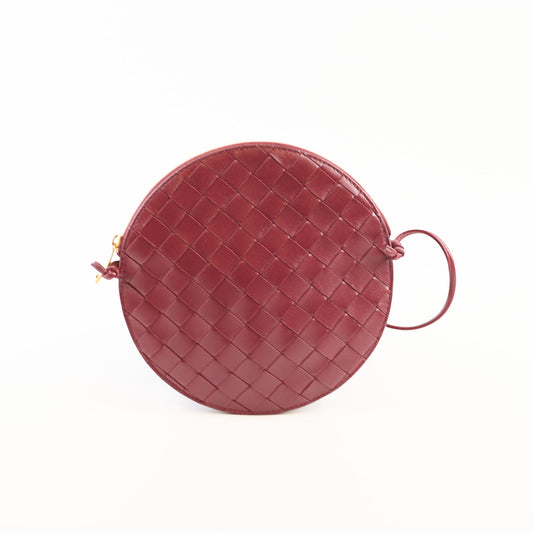 Bottega Veneta Round Intrecciato Crossbody Burgundy - photo 2