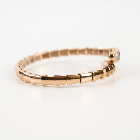 Bvlgari Serpenti Viper Bracelet 18k Rose Gold with Diamonds Size S - photo 2
