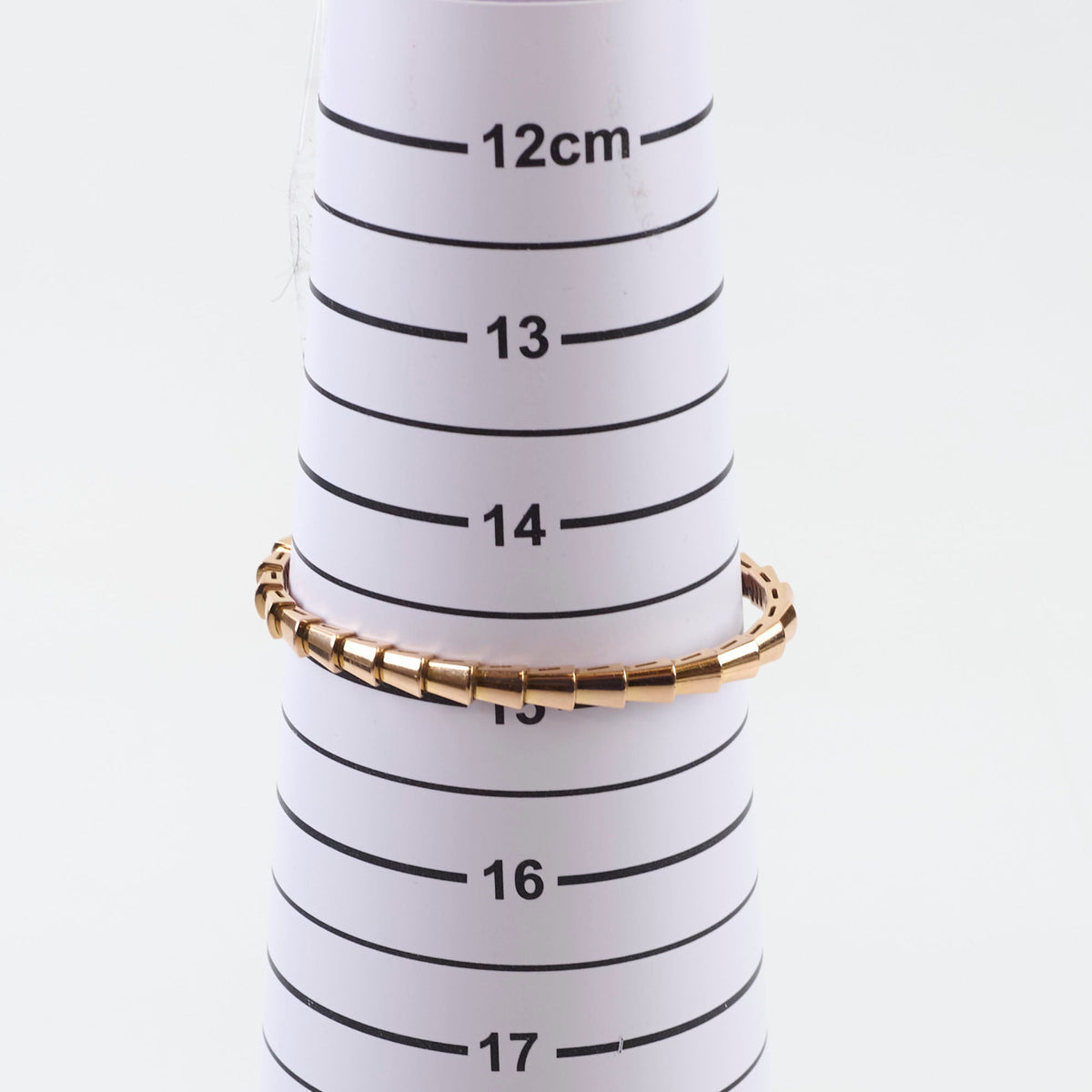 Bvlgari Serpenti Viper Bracelet 18k Rose Gold with Diamonds Size S - photo 8