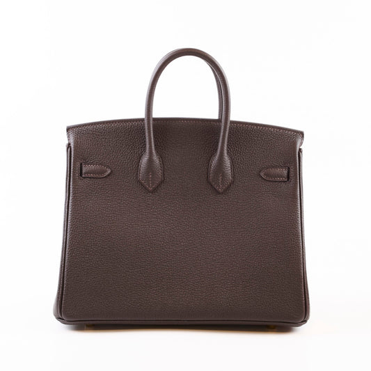 Hermes Birkin 25 Bai Brun K Stamp - photo 2