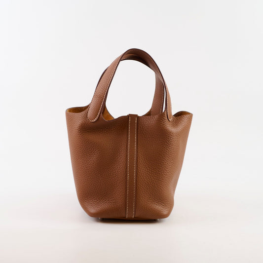 Hermes Brown Picotin 18 Bag - B Stamp - photo 2