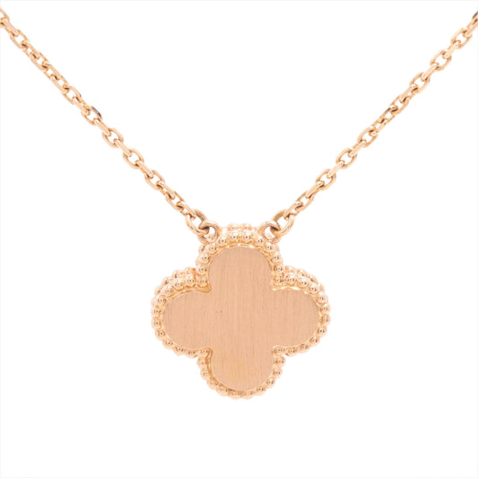 Van Cleef & Arpels Vintage 2012 Limited Edition Holiday Alhambra Mother of Pearl Diamond Rose Gold Necklace - photo 2