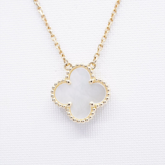 Van Cleef & Arpels Vintage Alhambra White Mother of Pearl MOP Necklace - photo 2