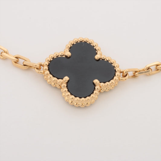 Van Cleef & Arpels Vintage Alhambra 5 Motifs Onyx Bracelet - photo 2