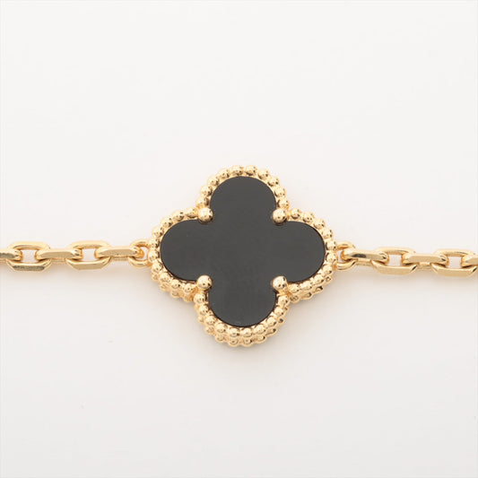 Van Cleef & Arpels Vintage Alhambra 5 Motifs Onyx Bracelet - photo 2