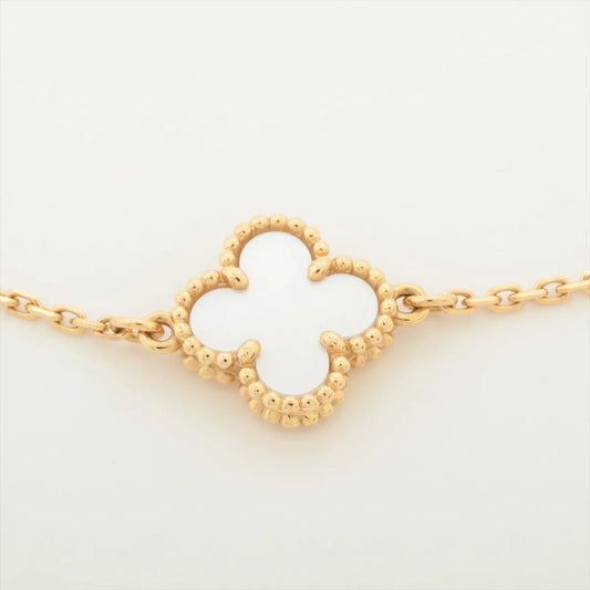 Van Cleef & Arpels Sweet Alhambra Mother Of Pearl MOP Bracelet Yellow Gold - photo 2