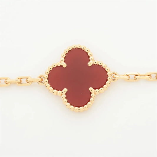 Van Cleef & Arpels Vintage Alhambra 5 Motifs Carnelian Bracelet - photo 2