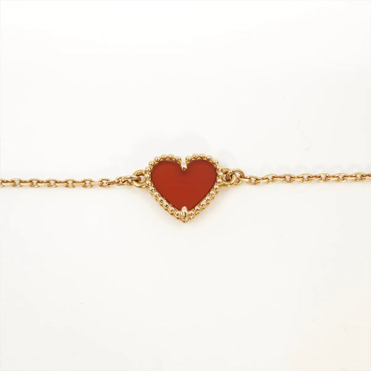 Van Cleef & Arpels Sweet Alhambra Hearts Carnelian Bracelet Pink Gold - photo 2