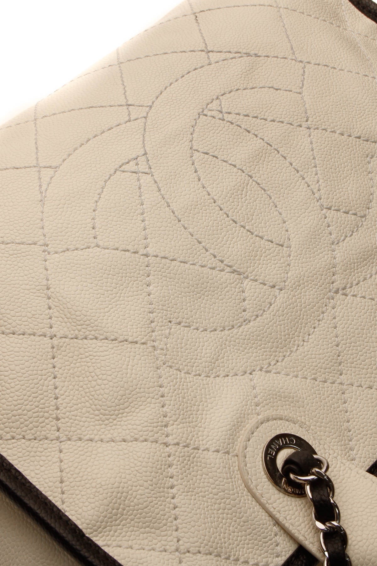 Timeless Top Handle Bowling Bag - Ivory Caviar - image 13