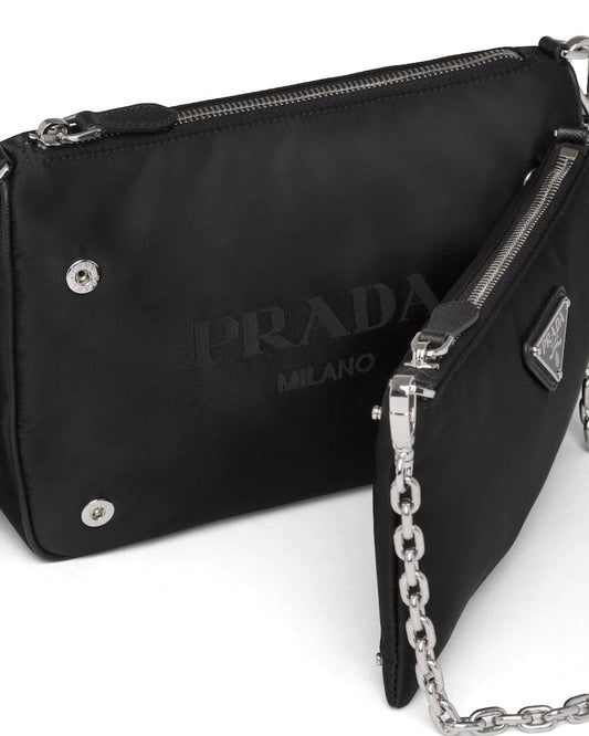 Re-nylon and Saffiano Leather Shoulder Bag - image 2