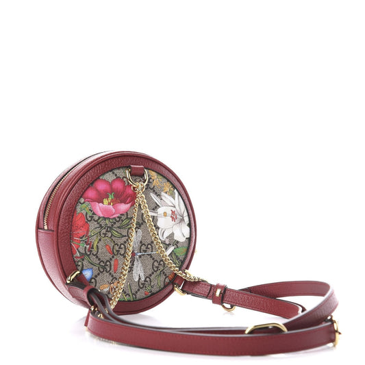 Gucci Ophidia Red GG Supreme Canvas Flora Print Backpack 598661 - image 2