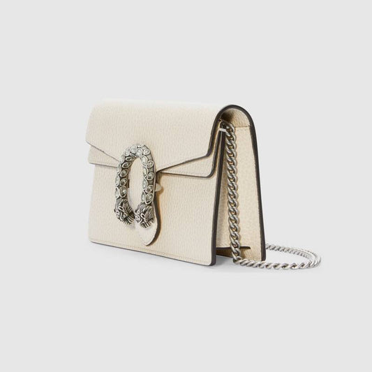 Dionysus super mini leather bag White leather - image 2