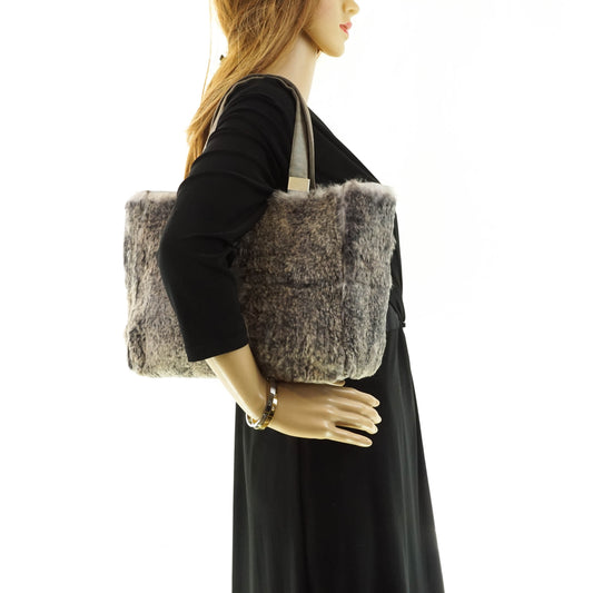 Chanel Tote Bag Gray Suede Leather - photo 2