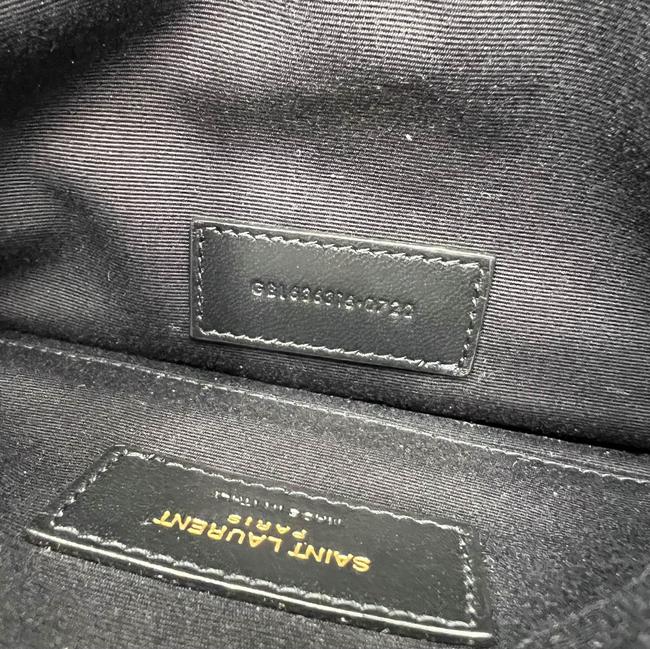 Saint Laurent Black Polka Dot Leather Pouch Monogram Zip Wallet - photo 12