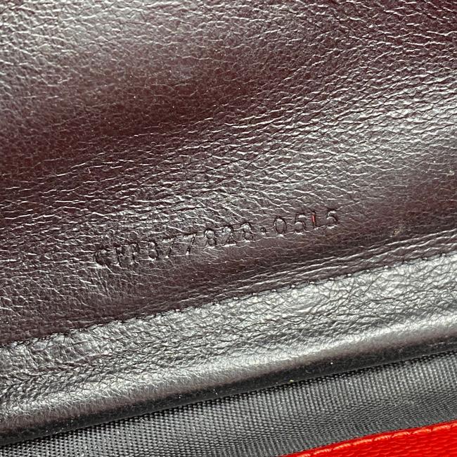 Saint Laurent Chain Wallet Grain De Poudre Matelasse Chevron Monogram Red Leather Shoulder Bag - image 10