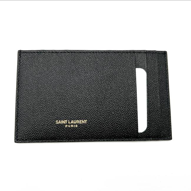 Saint Laurent Chain Wallet Ysl Uptown Woc In Grain De Poudre Embossed Black Leather Shoulder Bag - image 12