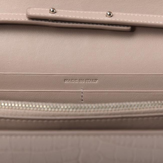 Saint Laurent Crocodile Embossed Monogram Woc Rose Antic Pink Leather Shoulder Bag - photo 12
