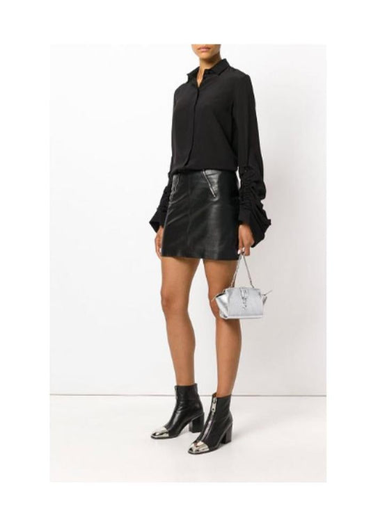 NEW Saint Laurent Monogram Cabas Toy Metallic Leather Cross Body Bag - image 2