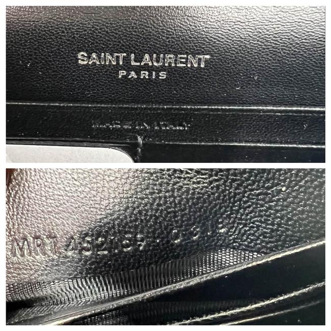 Saint Laurent Monogram Kate Chain Wallet Croc Embossed Monogram Tassel Black Calfskin Leather Shoulder Bag - image 12